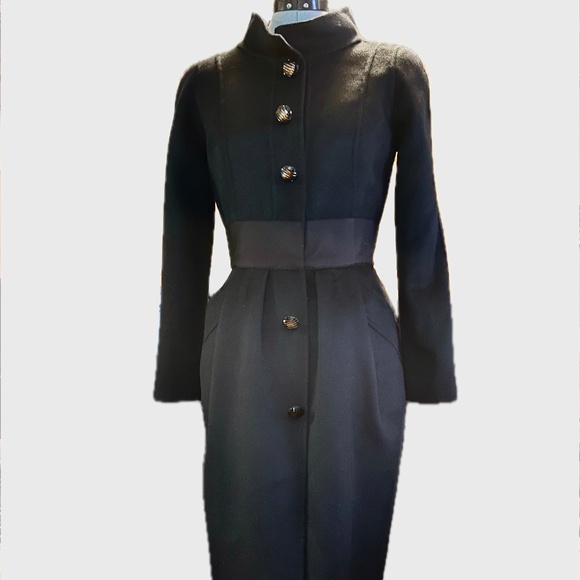 ODLR Black Wool Coat - Picture 1 of 7
